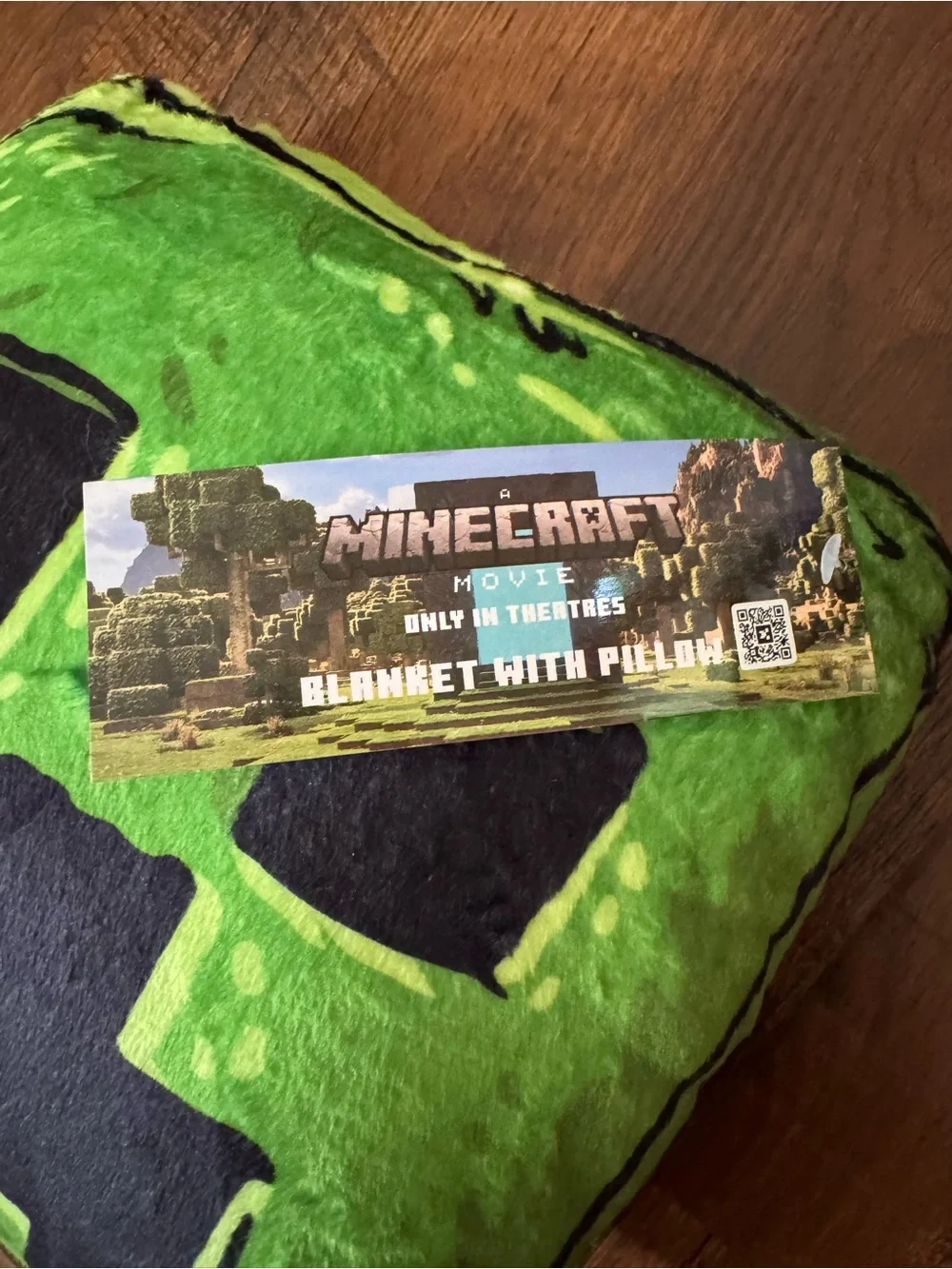 MINECRAFT movie exclusive blanket with pillow, NWT